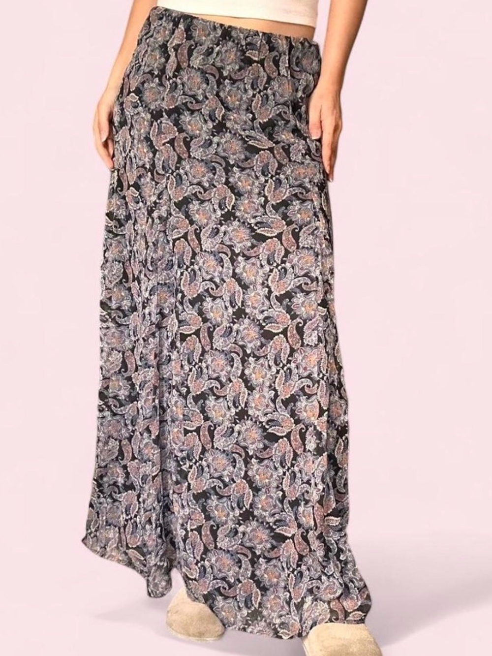 Vero Moda Paisley Maxi Skirt 🪻🖤🌸